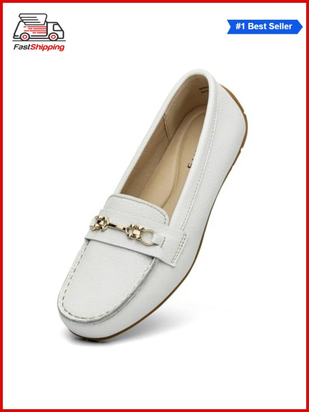 Pebbled Leather Loafers Womens Comfort Slip On Business Casual Driving Mocs